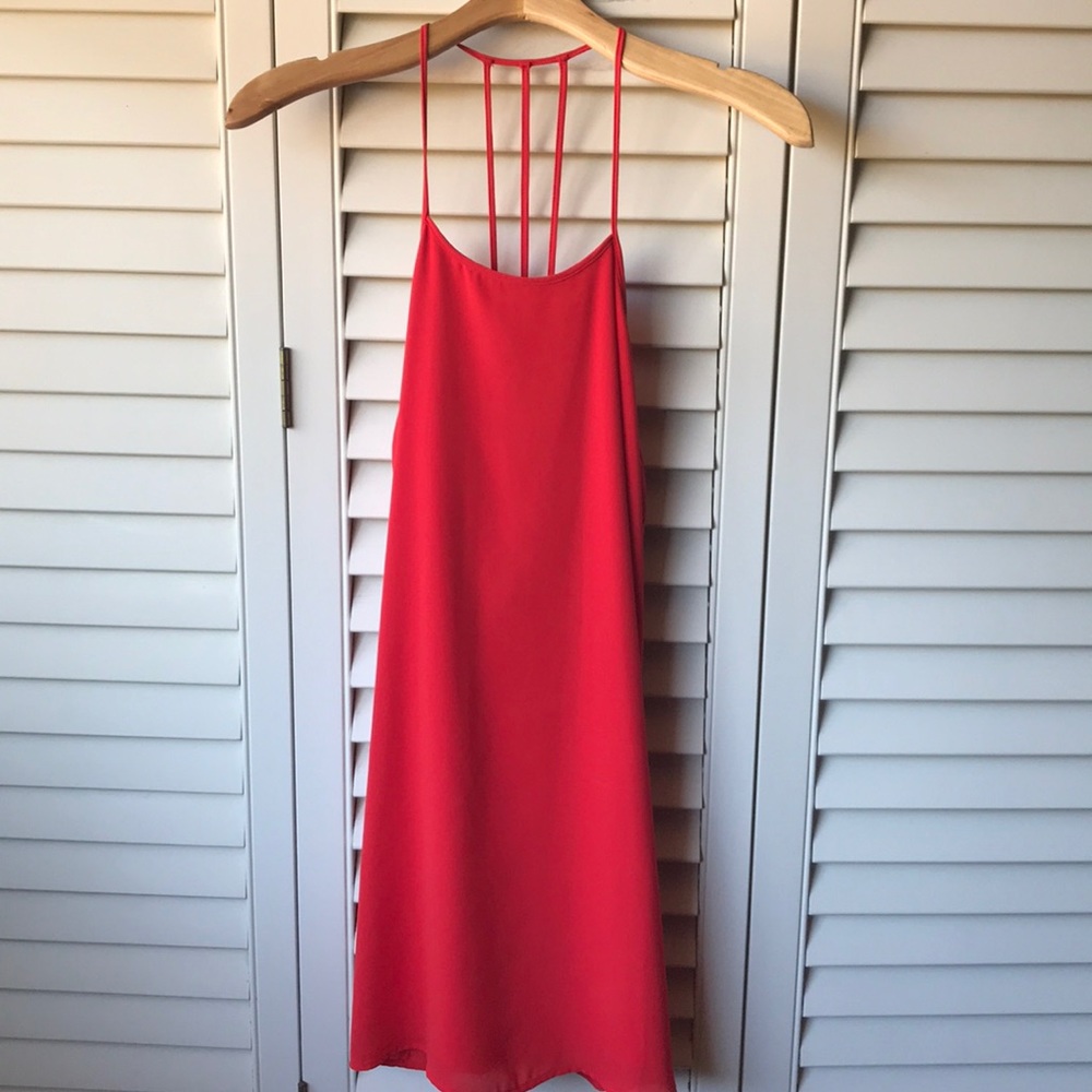 Red / Orange Thin Strapped Forever 21 Dress